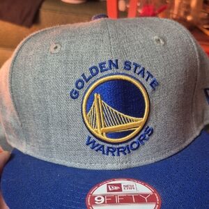 New Era Golden State Warriors Blue and Gray Hat